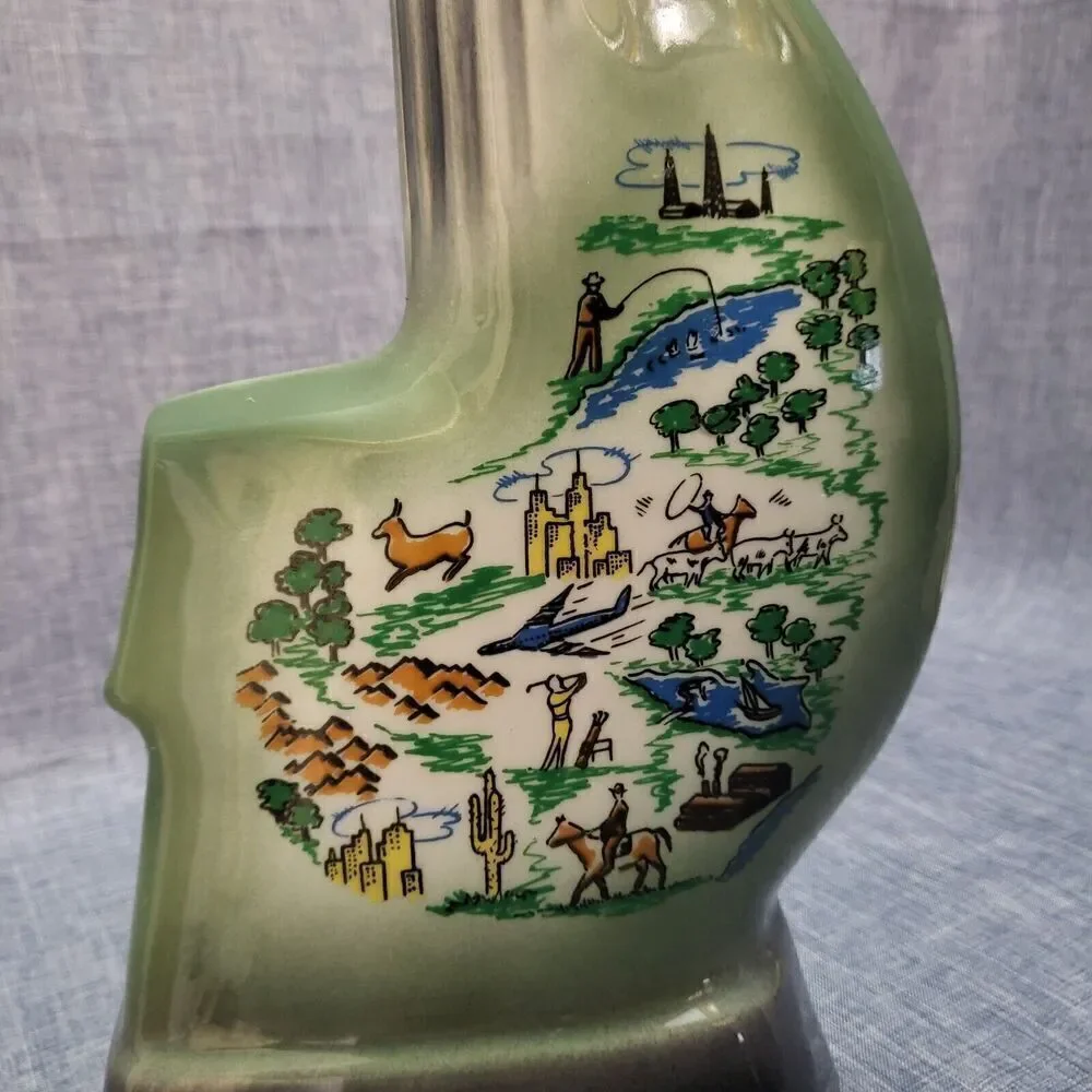 Vintage 1968 Jim Beam Bourbon Decanter San Antonio Fair Tower Of Americas Empty